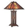 40575 Light Table Lamp Bronze Finish Tiffany Shade