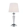 1 Light Table Lamp Chrome Finish White Fabric Shade