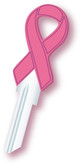 KW1 House Key - Pink Ribbon