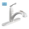 Banbury 1 Handle Kitchen Faucet with Matching Pullout Wand - Glacier Finish