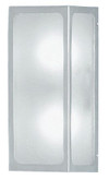 Linaries Outdoor Wall Light silver Finish with Frosted Glass