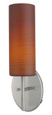 Brown Sugar Wall Light Matte Nickel Finish With Wiped Brown Glass