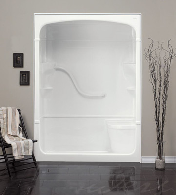Madison 60 Inch 1-piece Acrylic Shower Stall with seat-Left Hand