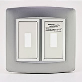 Retro-Fit Electrical Switch Plate Kit-Aluminum, 2-Gang