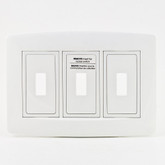 Retro-Fit Electrical Switch Plate Kit-White, 3-Gang