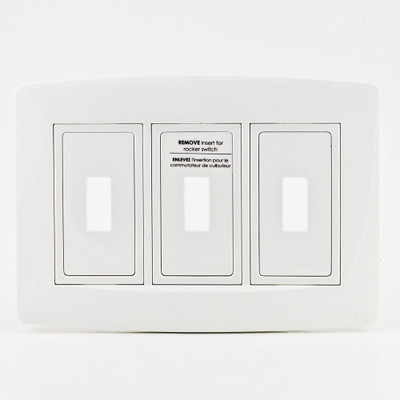 Retro-Fit Electrical Switch Plate Kit-White, 3-Gang