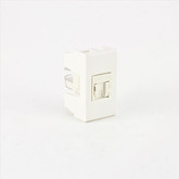 Modular Electrical Switch Plate Kit- Internet Cat 5- White