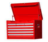 26 Inch 7 Drawer Red Top Chest