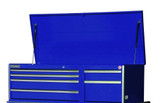 56 Inch 6 Drawer Blue Top Chest