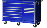 56 Inch 10 Drawer Blue Tool Cabinet