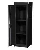15 Inch Black Two Shelf Exta Deep Full Length Side Locker