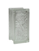 4 Inch x 8 Inch x 3 Inch Glass Block IceScapes Thinline Pattern, case of 16