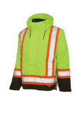 Hi-Vis 5-In-1 System Jacket With Safety Stripes Yellow/Green Small