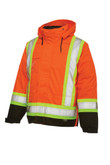 Hi-Vis 5-In-1 System Jacket With Safety Stripes Fluorescent Orange Small