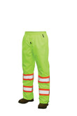 Hi-Vis Rain Pant With Safety Stripes Yellow/Green 2X Large