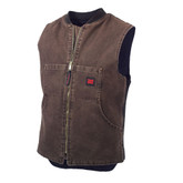 Washed Quilted Lined Vest Chestnut 2X Large