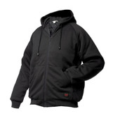 Hooded Jersey Bomber Black Small