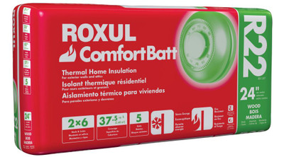 Roxul Comfortbatt R22 For 2x6 Studs 24 In. On Centre