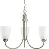 Gather Collection Brushed Nickel 3-light Chandelier
