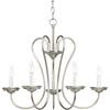 Heart Collection Brushed Nickel 5-light Chandelier