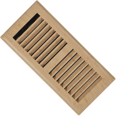 3 Inch x 10 inch Maple Louvered Floor Register