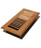 4 Inch x 10 inch Maple Louvered Floor Register