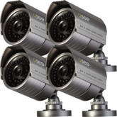 QD6008B-4 - Weatherproof  Bullet  600TVL Hi-Resolution Cameras with 100Feet Night Vision