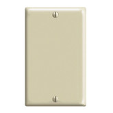 1-Gang Midway Nylon Blank Wallplate, in Ivory