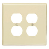 2-Gang Midway Nylon Duplex Receptacle Wallplate, in Ivory