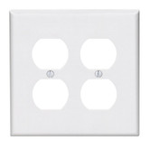 2-Gang Midway Nylon Duplex Receptacle Wallplate, in White