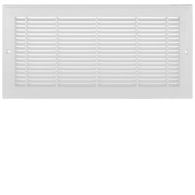 14 Inch x 6 inch White Plastic Sidewall Grille