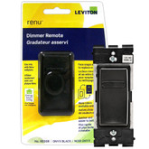 Leviton Renu Coordinating Dimmer Remote RE00R-OB for 3-Way or More Applications,  120VAC, in Onyx Black