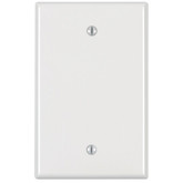 1-Gang Midway Nylon Blank Wallplate, in White