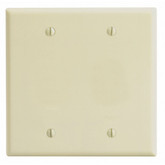 2-Gang Midway Nylon Blank Wallplate, in Ivory