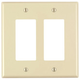 Decora 2-Gang Midway Nylon Wallplate, in Ivory
