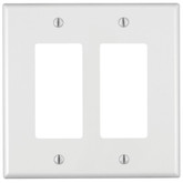 Decora 2-Gang Midway Nylon Wallplate, in White