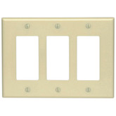 Decora 3-Gang Midway Nylon Wallplate, in Ivory