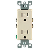 Decora Tamper Resistant Receptacle 15A, in Ivory