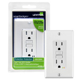 Decora SmartLock Pro Slim Self-Test GFCI Receptacle with Wallplate 15A, in White