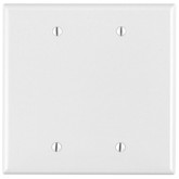 2-Gang Midway Nylon Blank Wallplate, in White