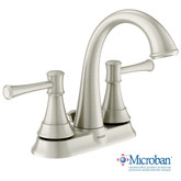 Ashville 2 Handle Bathroom Faucet with Microban - Spot Resist Brushed Nickel Finish