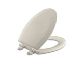 Triko(TM) Elongated Molded Toilet Seat With Closed-Front Cover And Plastic Hinges