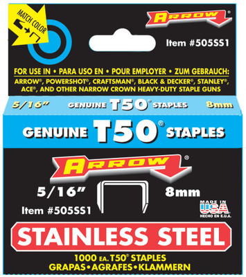 5/16" Stainless Steel Staple - 505SS1 T50