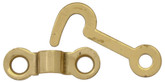 1-7/8 Inch  Solid Brass Hook & Staple 2pk