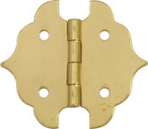1-1/8 Inch  Solid Brass Ornamental Hinge 2pk