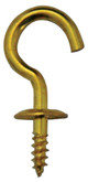 3/4 Inch  Solid Brass Cup Hook 5pk