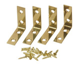 1-1/2 Inch  Solid Brass Corner Brace 4pk