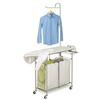 Foldable ironing laundry center and valet