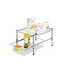 Adjustable Shelf with under cabinet organizer