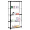 Five tier black storage shelves 200lb